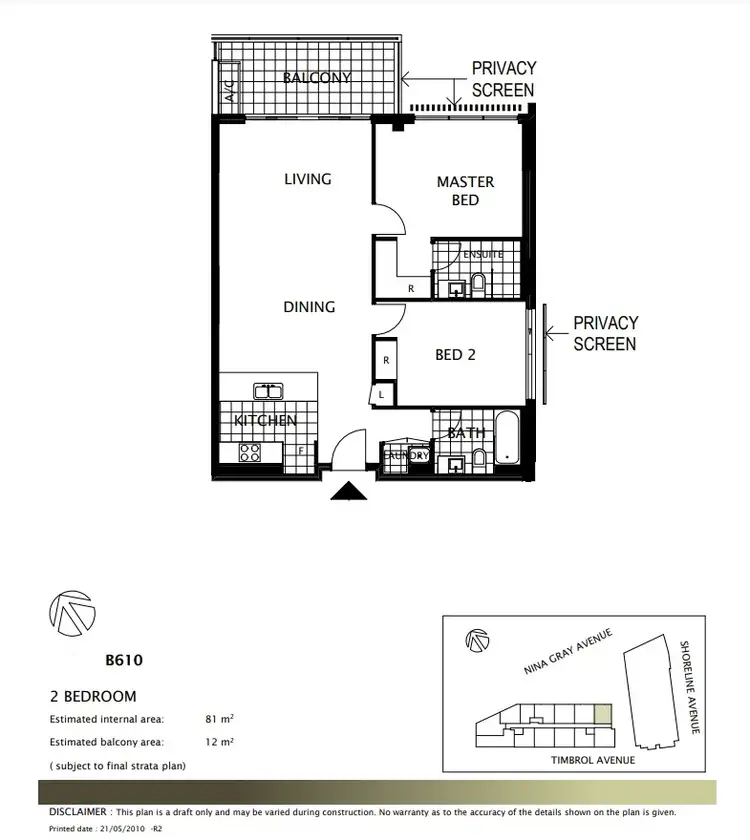 Floorplan of Homely apartment listing, 3 Timbrol Ave, Rhodes NSW 2138