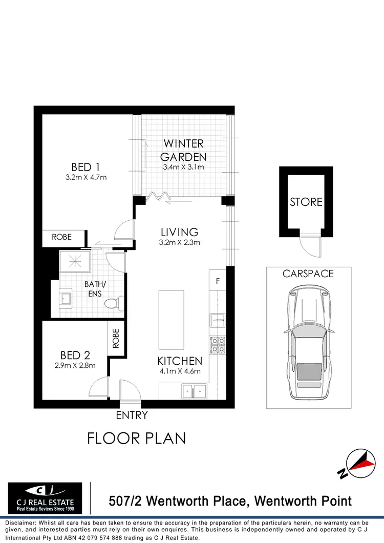 Floorplan of Homely apartment listing, 507/2 Wentworth Place, Wentworth Point NSW 2127
