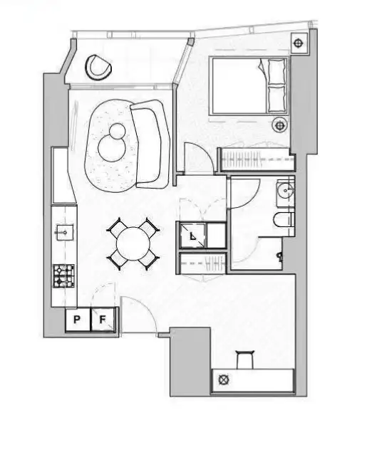 Floorplan of Homely apartment listing, 3211B/639 Little Lonsdale Street, Melbourne VIC 3000