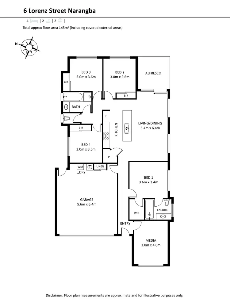 Floorplan of Homely house listing, 6 Lorenz St, Narangba QLD 4504