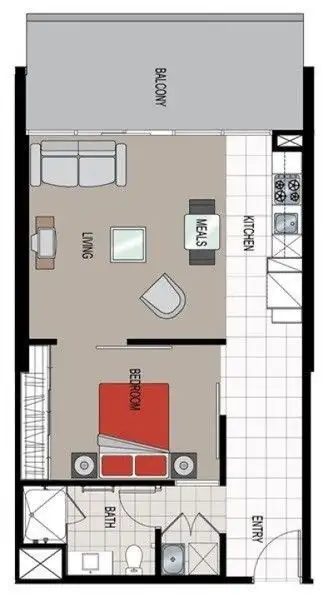 Floorplan of Homely apartment listing, 2404/8 Downie Street, Melbourne VIC 3000