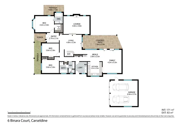 Floorplan of Homely house listing, 6 Binara Court, Carseldine QLD 4034