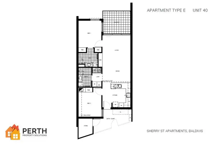 Floorplan of Homely apartment listing, 40/1 Sherry Street, Baldivis WA 6171