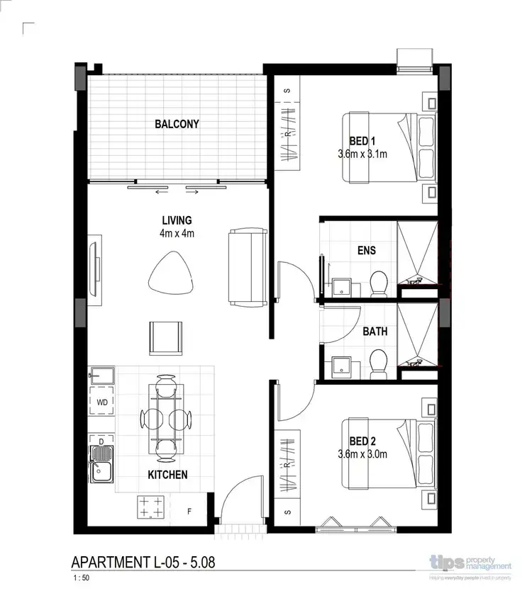 Floorplan of Homely apartment listing, Apt 508/4 Fifth Street, Bowden SA 5007