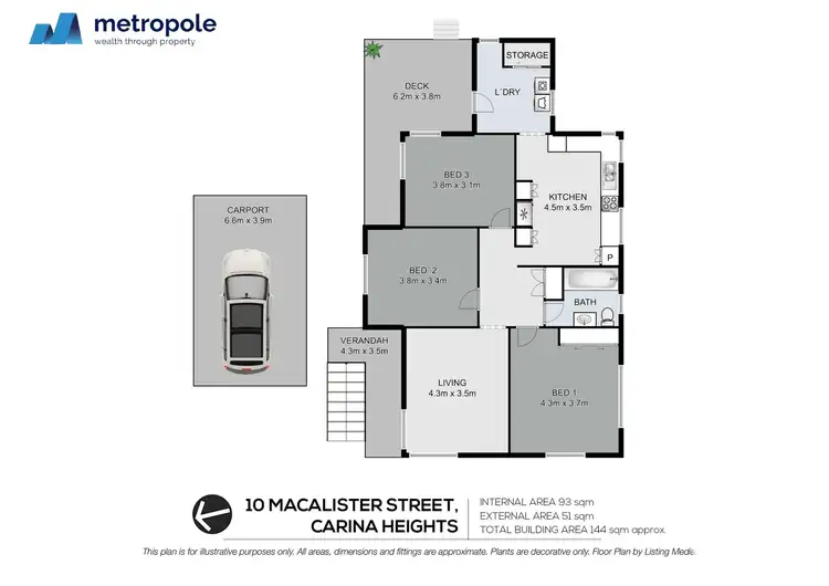 Floorplan of Homely house listing, 10 Macalister Street, Carina Heights QLD 4152