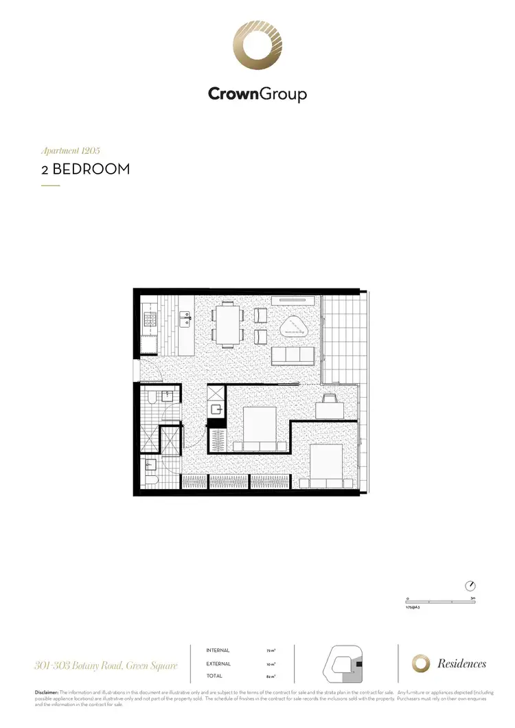 Floorplan of Homely apartment listing, 1205/301 Botany Road, Zetland NSW 2017