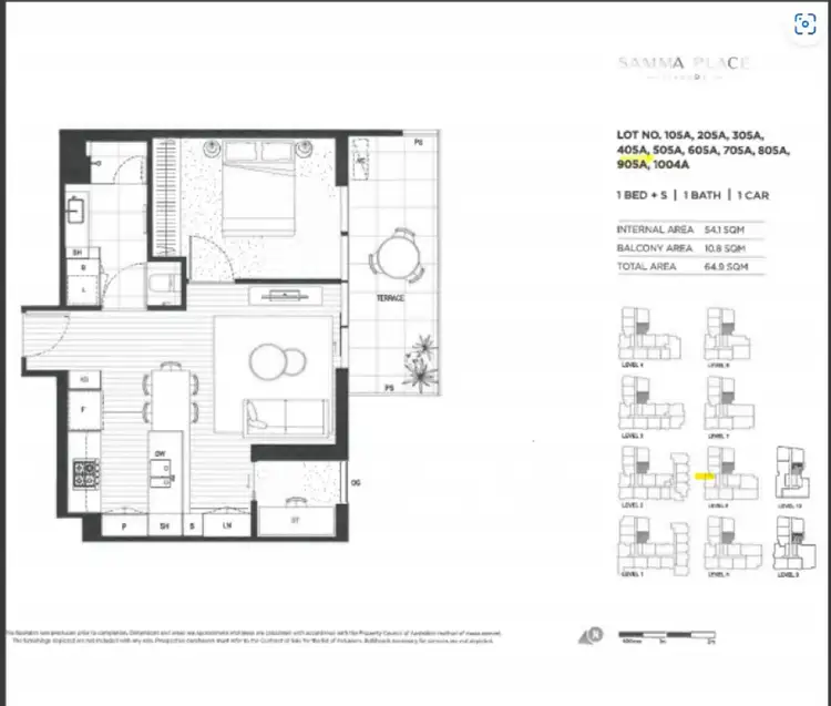 Floorplan of Homely apartment listing, 905A 119-125 Bell Street, Ivanhoe VIC 3079
