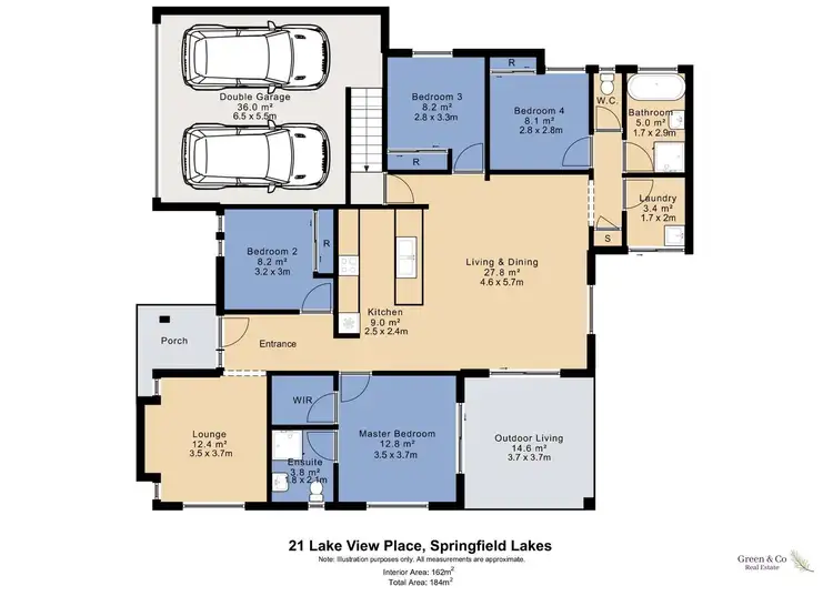 Floorplan of Homely house listing, 21 Lakeview Place, Springfield Lakes QLD 4300