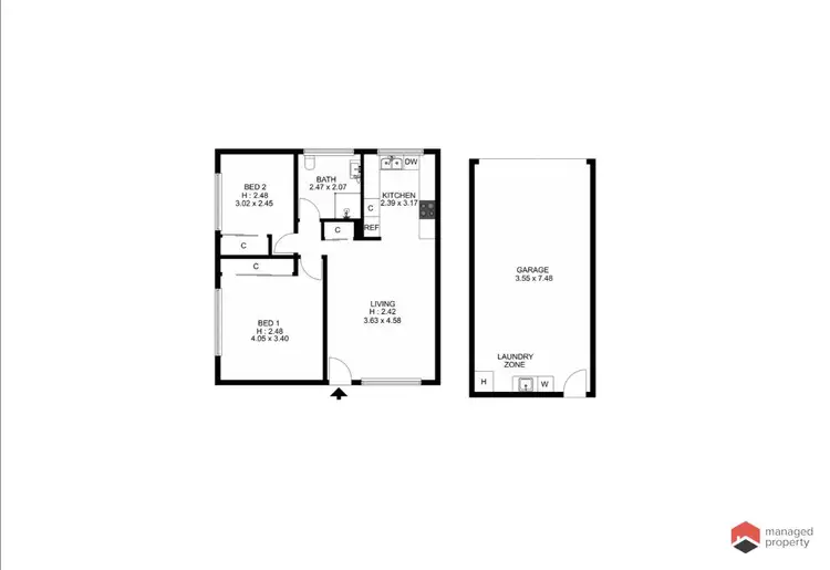 Floorplan of Homely unit listing, 4/500 Wynnum Road, Morningside QLD 4170