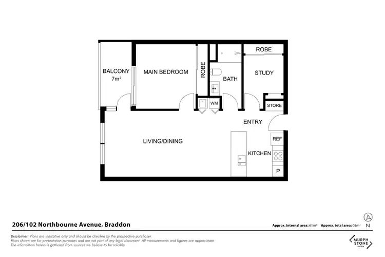 Floorplan of Homely apartment listing, 206/102 Northbourne Avenue, Braddon ACT 2612