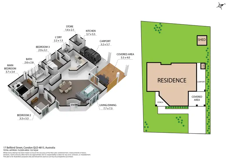 Floorplan of Homely house listing, 17 Bellbird Street, Condon QLD 4815