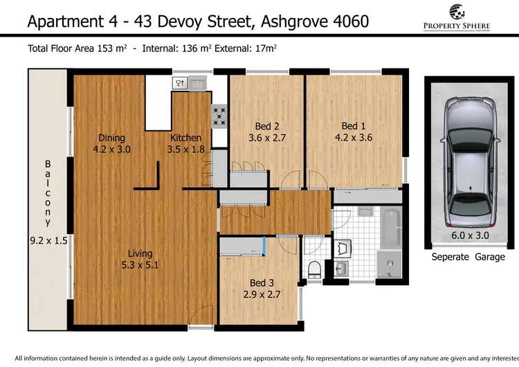 Floorplan of Homely apartment listing, 4/43 Devoy Street, Ashgrove QLD 4060