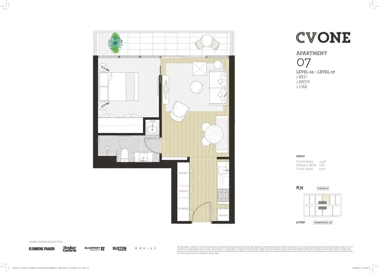 Floorplan of Homely apartment listing, 506/1 Porter Street, Hawthorn East VIC 3123