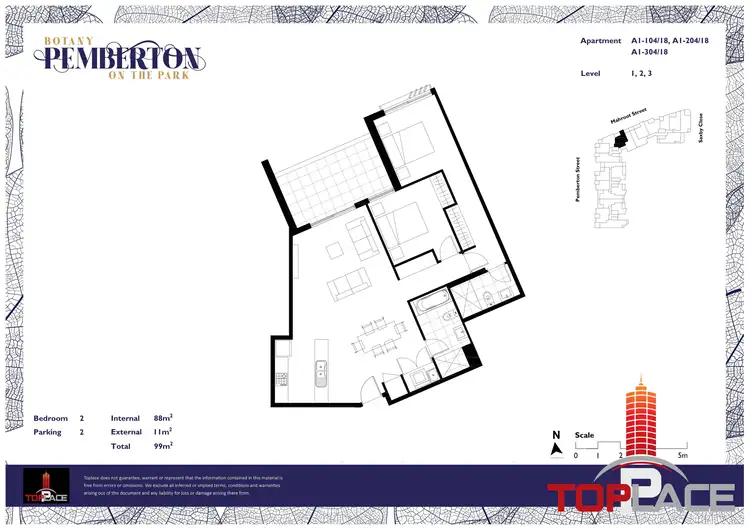 Floorplan of Homely apartment listing, 204/18 Pemberton Street, Botany NSW 2019