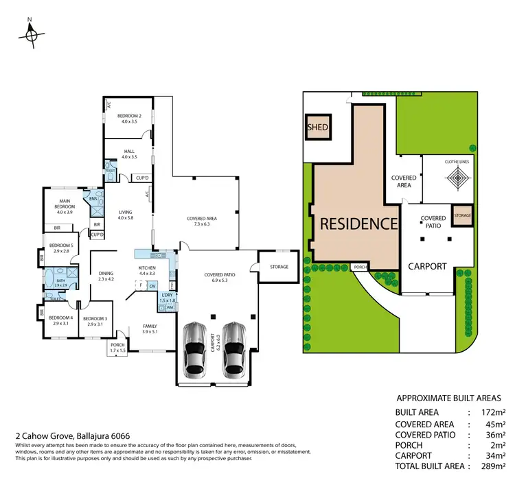 Floorplan of Homely house listing, 2 Cahow Grove, Ballajura WA 6066