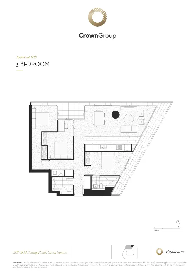 Floorplan of Homely apartment listing, 1718/303 Botany Road, Zetland NSW 2017