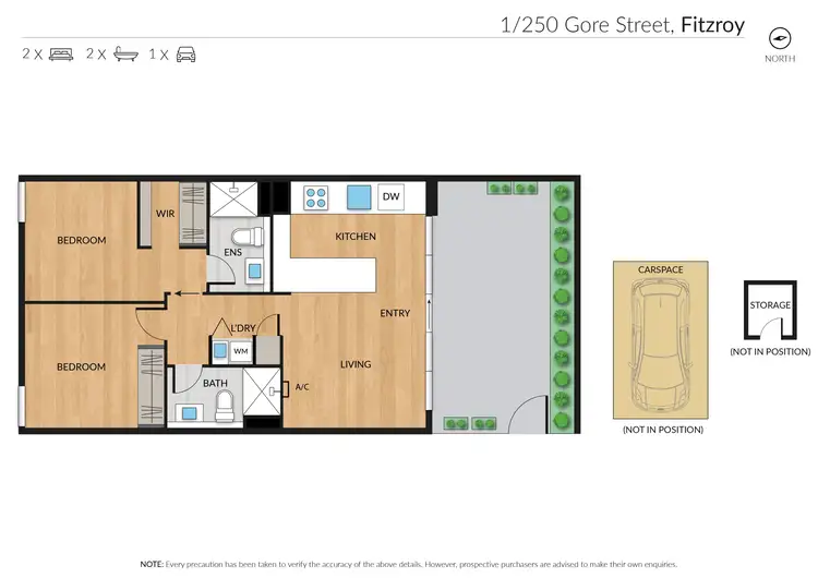 Floorplan of Homely apartment listing, 1/250 Gore Street, Fitzroy VIC 3065