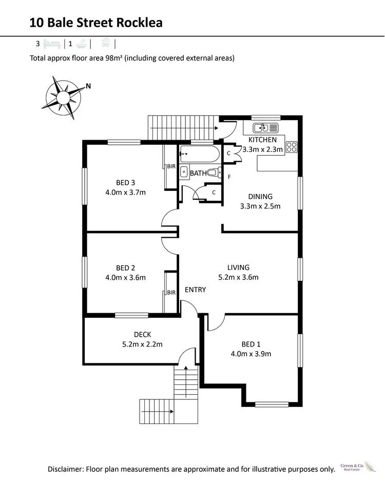 Floorplan of Homely house listing, 10 Bale Street, Rocklea QLD 4106