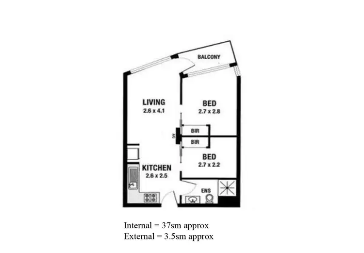 Floorplan of Homely apartment listing, 509/570 Swanston Street, Carlton VIC 3053