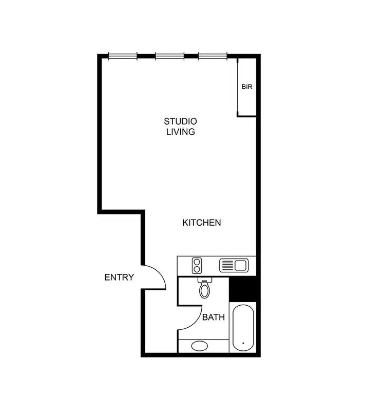 Floorplan of Homely apartment listing, 410/60 Market Street, Melbourne VIC 3000