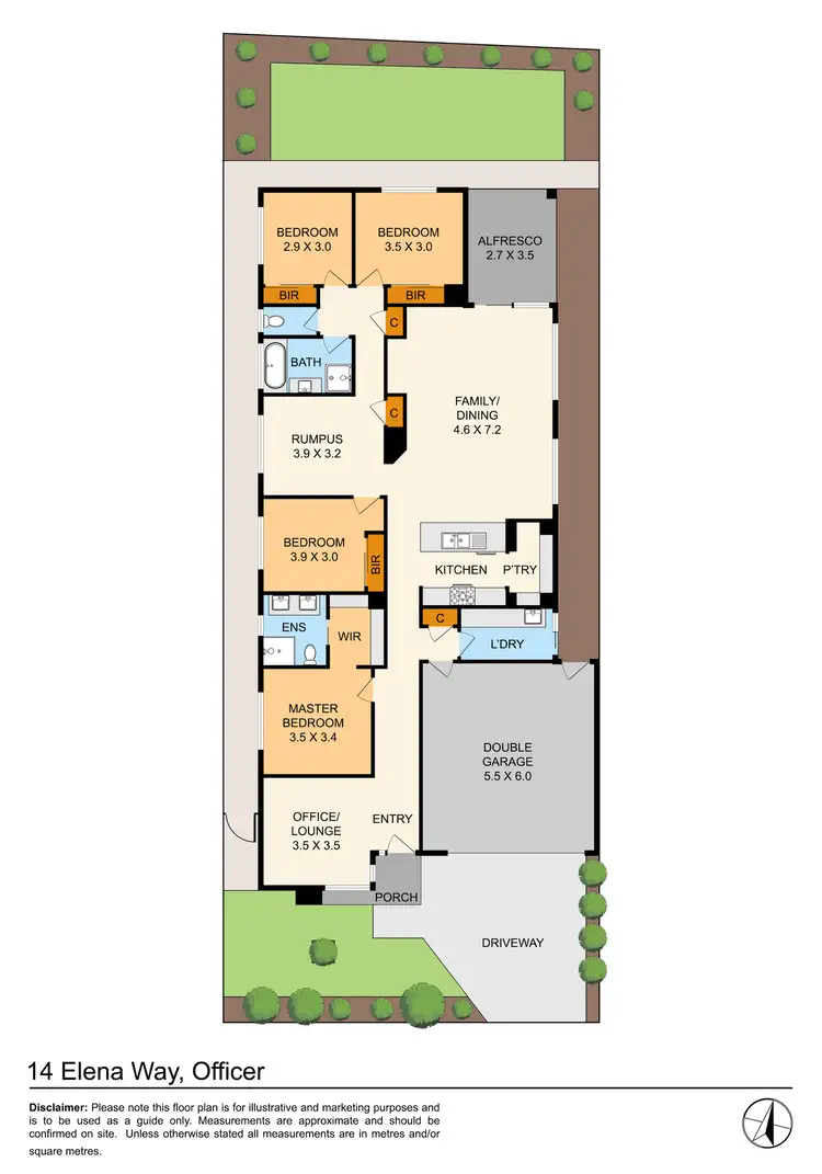 Floorplan of Homely house listing, 14 Elena Way, Officer VIC 3809