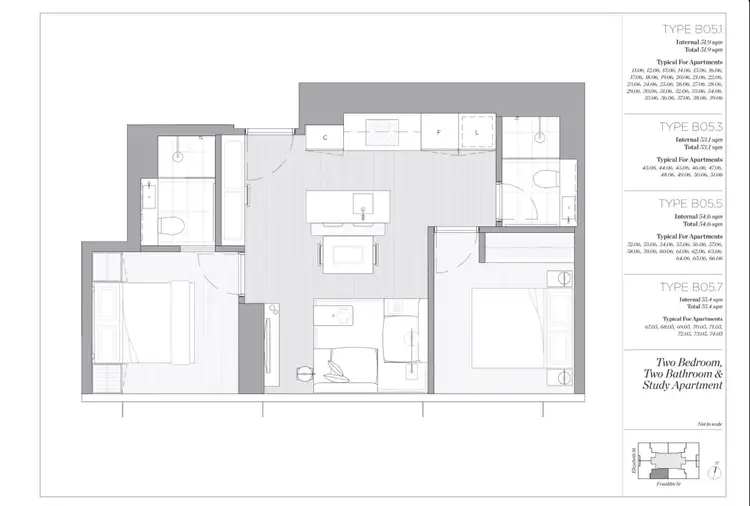 Floorplan of Homely apartment listing, 5806/462 Elizabeth Street, Melbourne VIC 3000