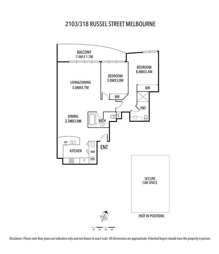 Floorplan of Homely house listing, 2103/318 Russell, Melbourne VIC 3000