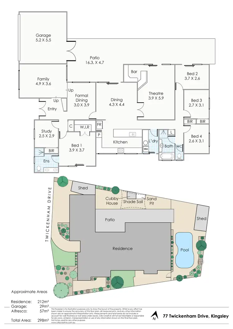 Floorplan of Homely house listing, 77 Twickenham Drive, Kingsley WA 6026