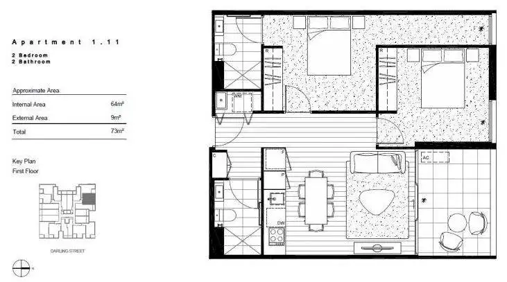 Floorplan of Homely apartment listing, 113/9 Darling Street, South Yarra VIC 3141