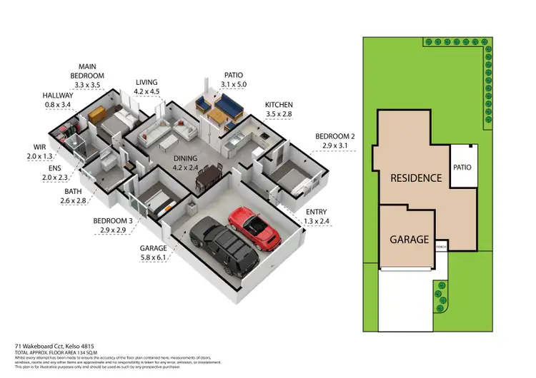 Floorplan of Homely house listing, 71 Wakeboard Circuit, Kelso QLD 4815