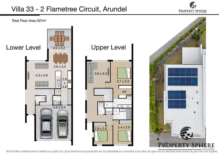 Floorplan of Homely townhouse listing, 33/2 Flametree Circuit, Arundel QLD 4214