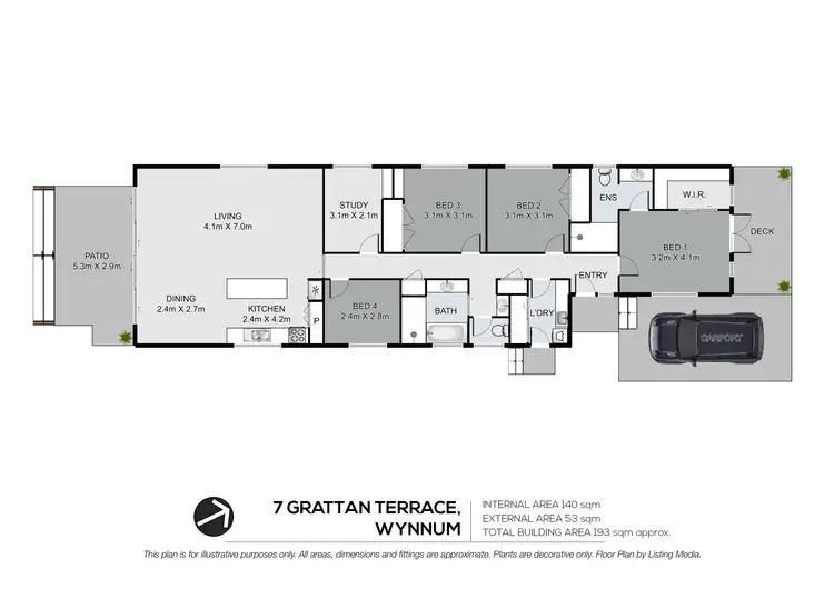 Floorplan of Homely house listing, 7 Grattan Terrace, Wynnum QLD 4178