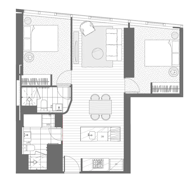 Floorplan of Homely apartment listing, 4104/157 A'beckett Street, Melbourne VIC 3000