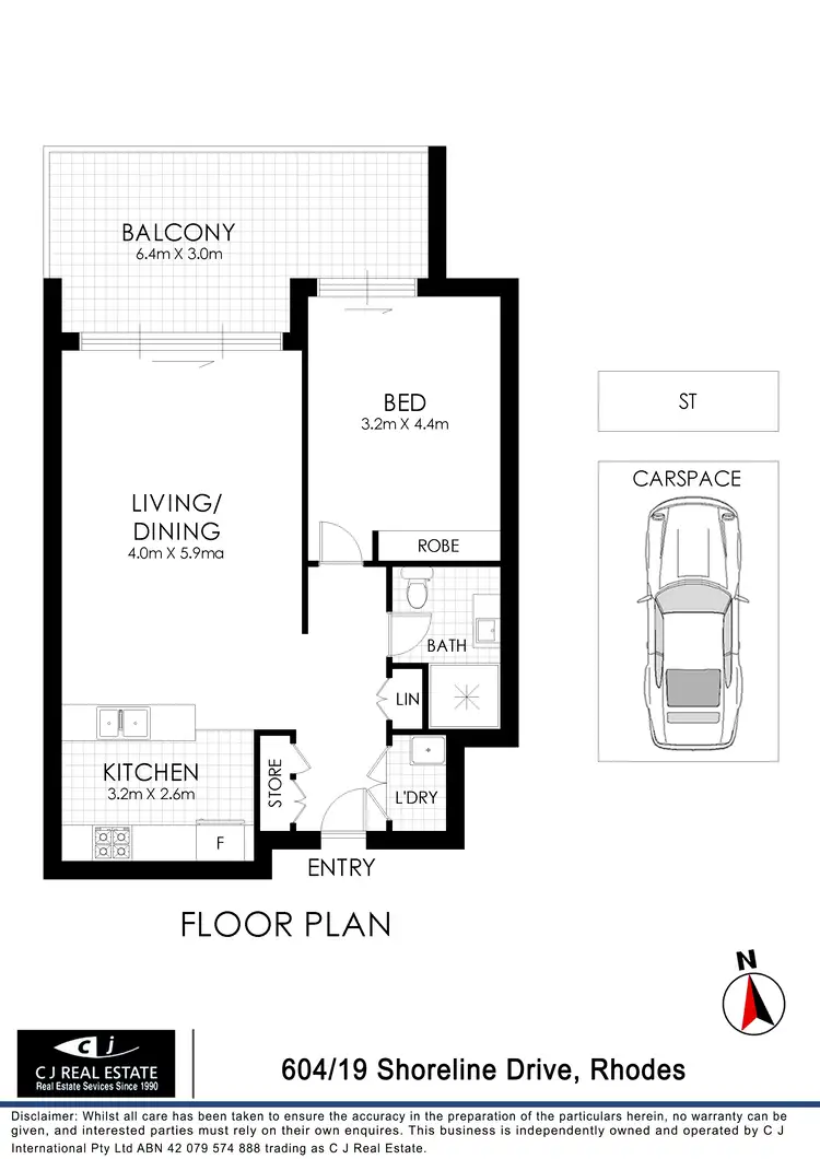 Floorplan of Homely apartment listing, 604/19 Shoreline Drv, Rhodes NSW 2138