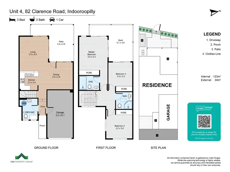 Floorplan of Homely townhouse listing, 4/82 Clarence Road, Indooroopilly QLD 4068