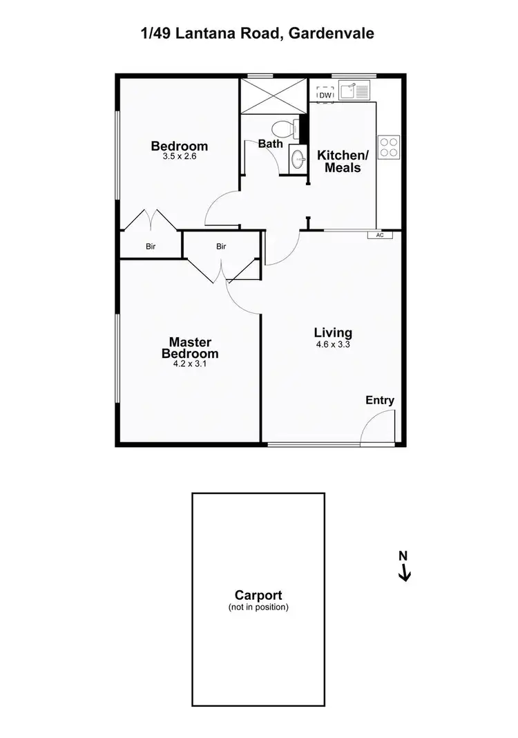 Floorplan of Homely apartment listing, 1/49 Lantana Road, Gardenvale VIC 3185