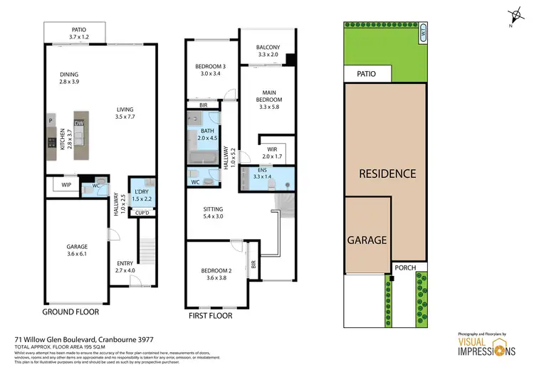 Floorplan of Homely townhouse listing, 71 Willow Glen Boulevard, Cranbourne West VIC 3977