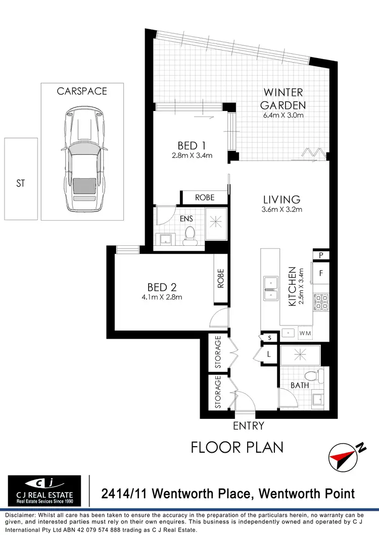 Floorplan of Homely apartment listing, 2414/11 Wentworth Place, Wentworth Point NSW 2127