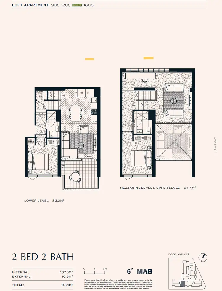 Floorplan of Homely apartment listing, 1508/3 Aquitania Way, Docklands VIC 3008