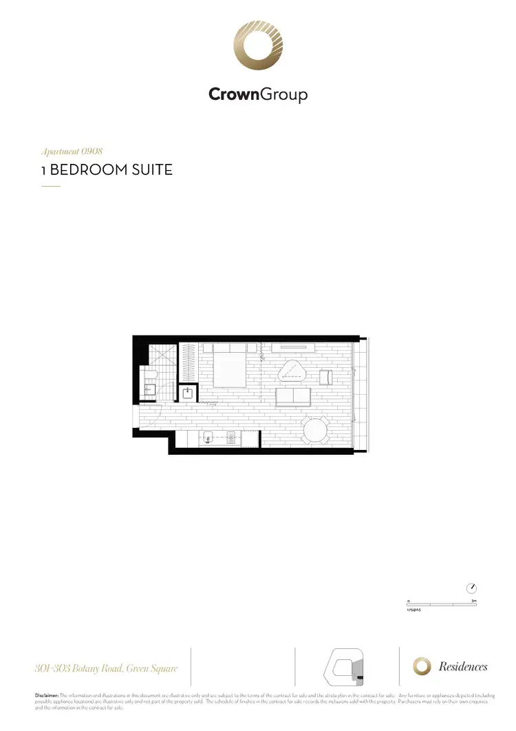 Floorplan of Homely apartment listing, 908/301 Botany Road, Zetland NSW 2017