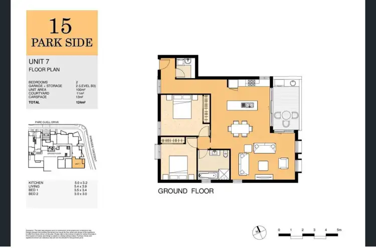 Floorplan of Homely apartment listing, 7/15-17 Parc Guell Drive, Campbelltown NSW 2560