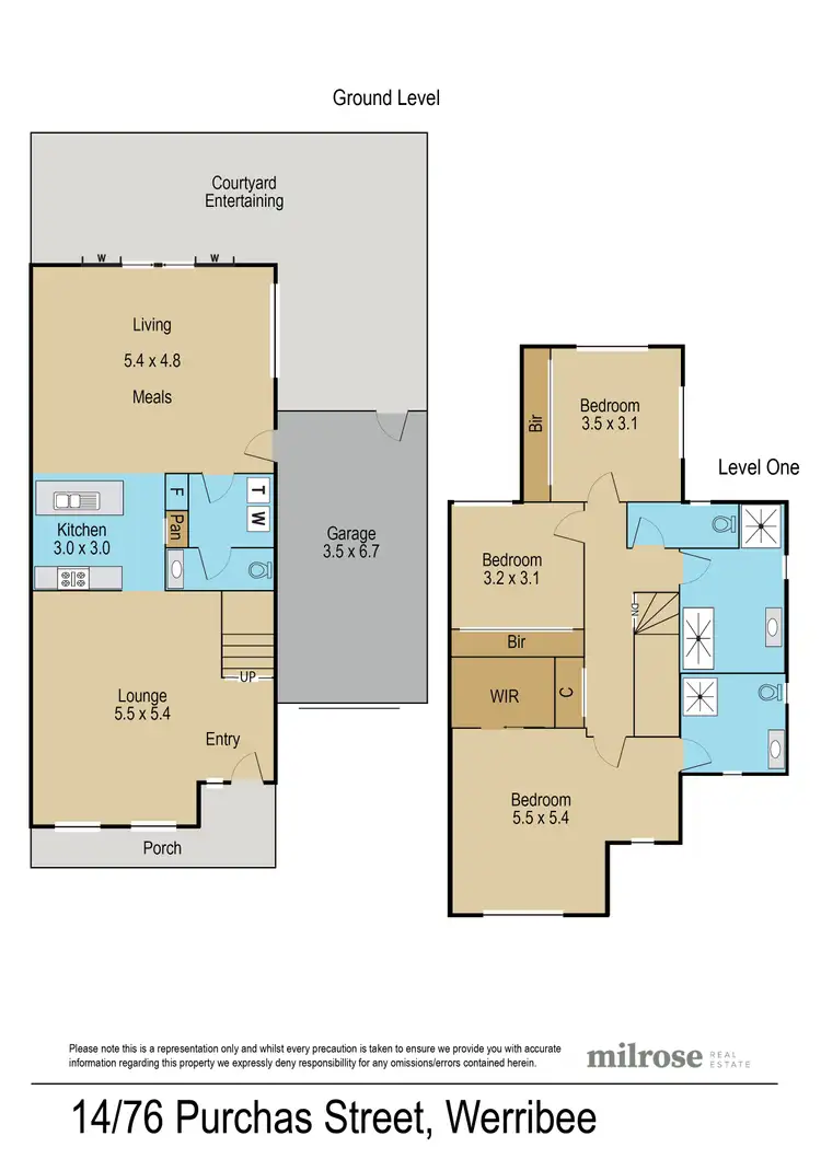 Floorplan of Homely townhouse listing, 14/76 Purchas Street, Werribee VIC 3030