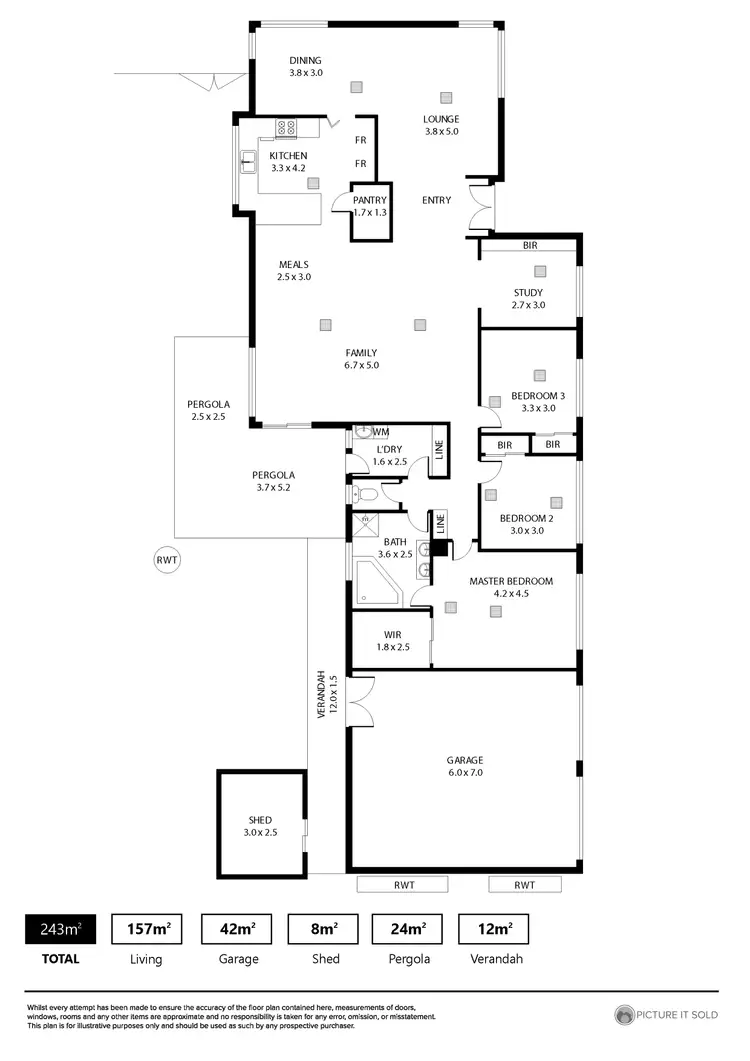 Floorplan of Homely house listing, 1 Parkhill Court, Wynn Vale SA 5127
