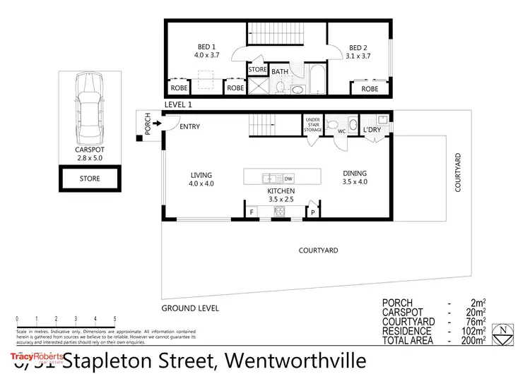 Floorplan of Homely townhouse listing, 6/51 Stapleton St, Wentworthville NSW 2145
