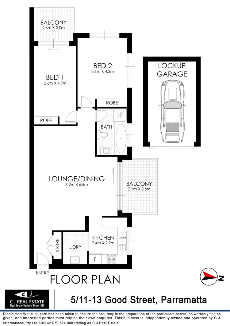 Floorplan of Homely apartment listing, 5/11-13 Good Street, Parramatta NSW 2150