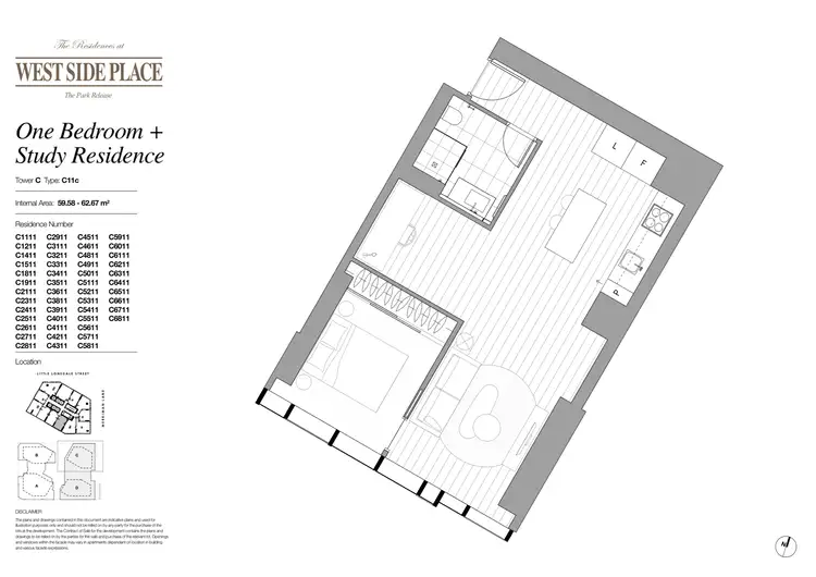 Floorplan of Homely apartment listing, 633 Little Lonsdale St, Melbourne VIC 3000