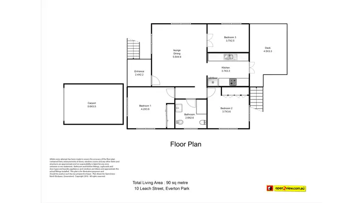 Floorplan of Homely house listing, 10 Leach Street, Everton Park QLD 4053