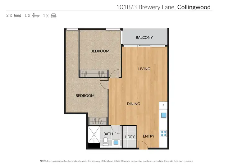 Floorplan of Homely apartment listing, 101B/3 Brewery Lane, Collingwood VIC 3066