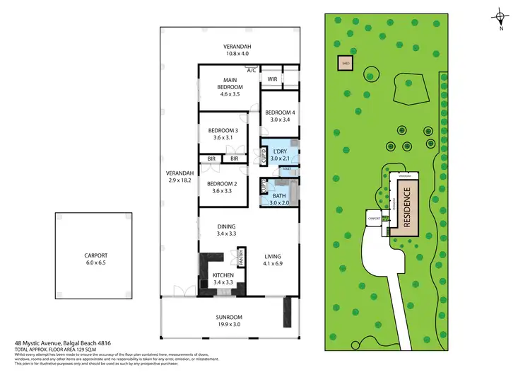 Floorplan of Homely house listing, 48 Mystic Avenue, Balgal Beach QLD 4816