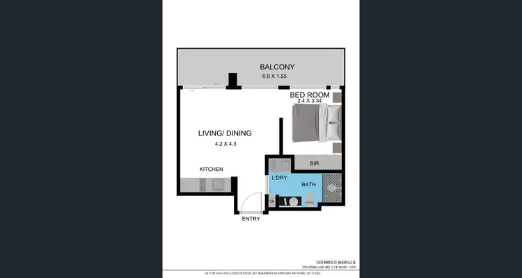 Floorplan of Homely apartment listing, 612/33 Warwick Street, Walkerville SA 5081